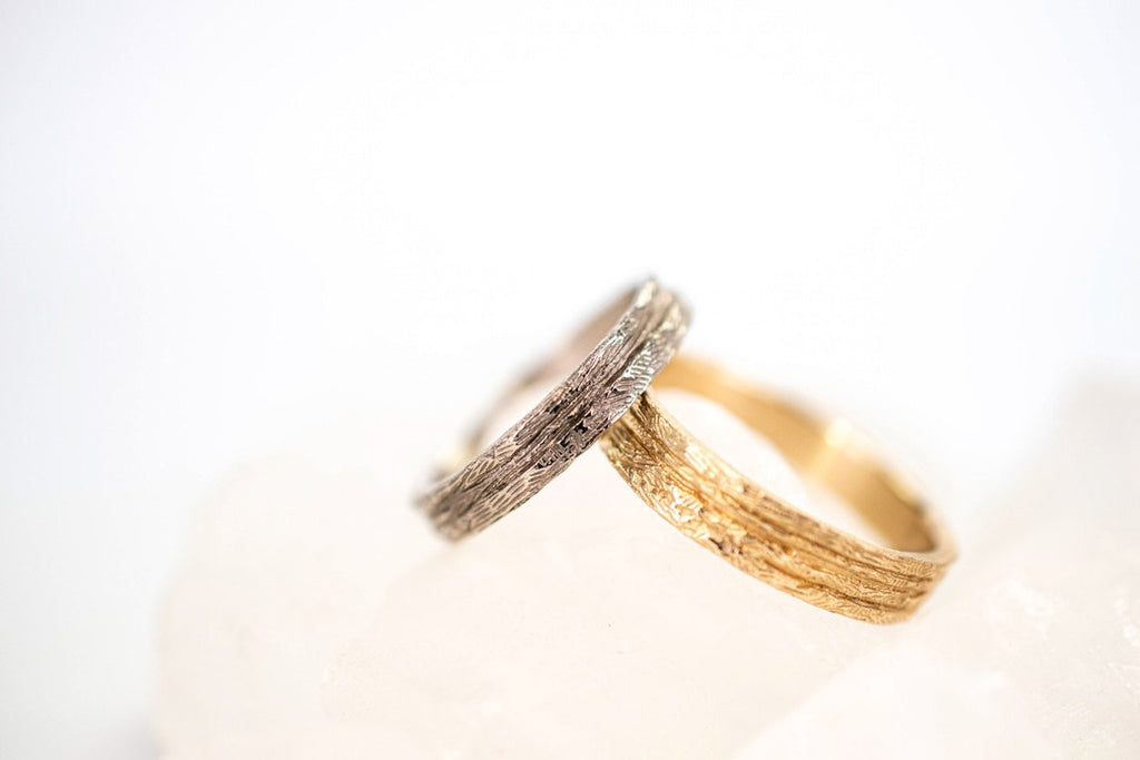structured rings Symbiosis rings - Saagæ wedding rings & engagement rings by Liesbeth Busman