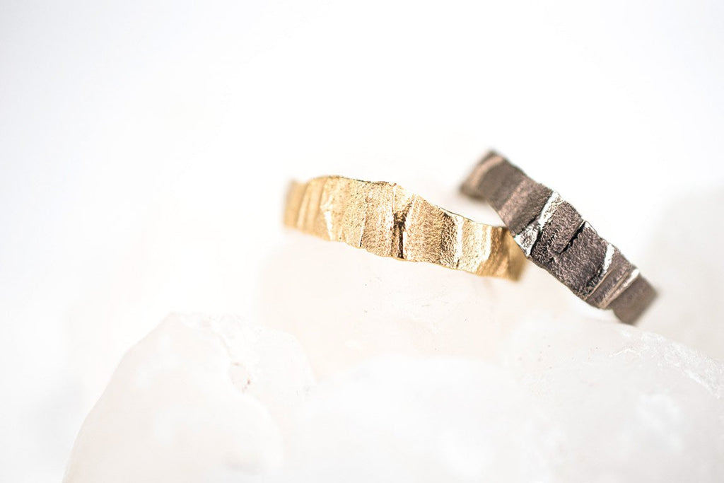 rustic rings Aurora rings - Saagæ wedding rings & engagement rings by Liesbeth Busman