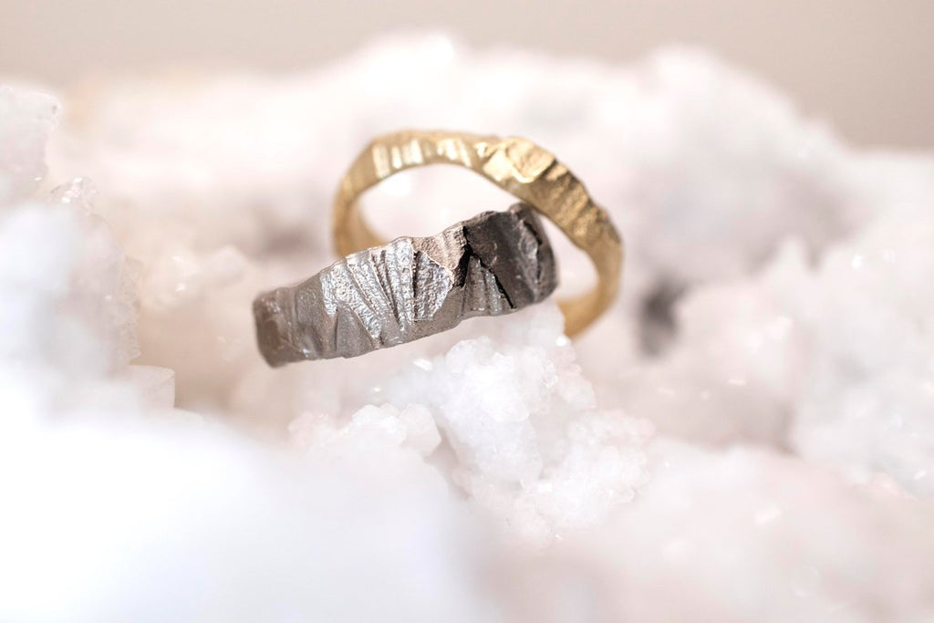 rough wedding bands Rock rings - Saagæ wedding rings & engagement rings by Liesbeth Busman