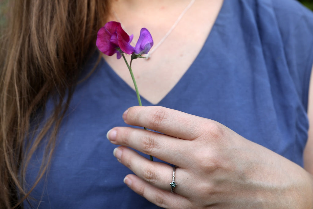 Botanical inspired rustic engagement rings that bring an ode to natural beauty