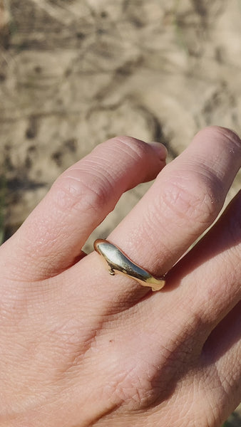 Beach ring liquid gold carry the sea with you