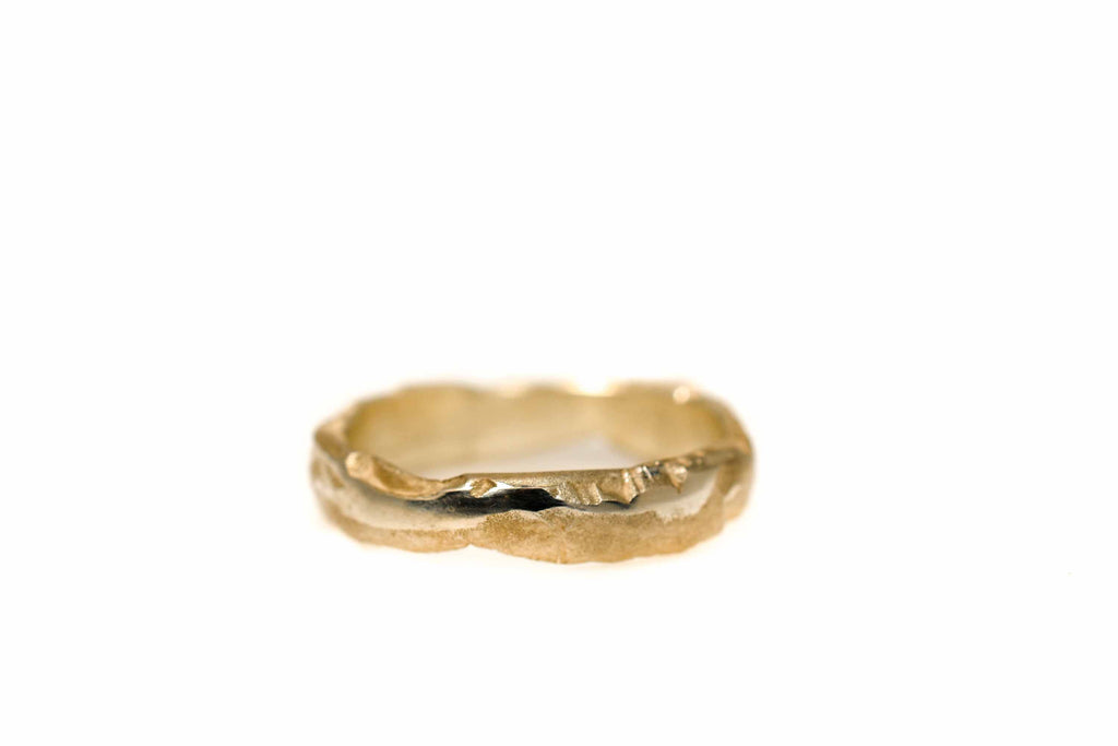organic ring Earth Canyon Wave rose gold - Saagæ wedding rings & engagement rings by Liesbeth Busman