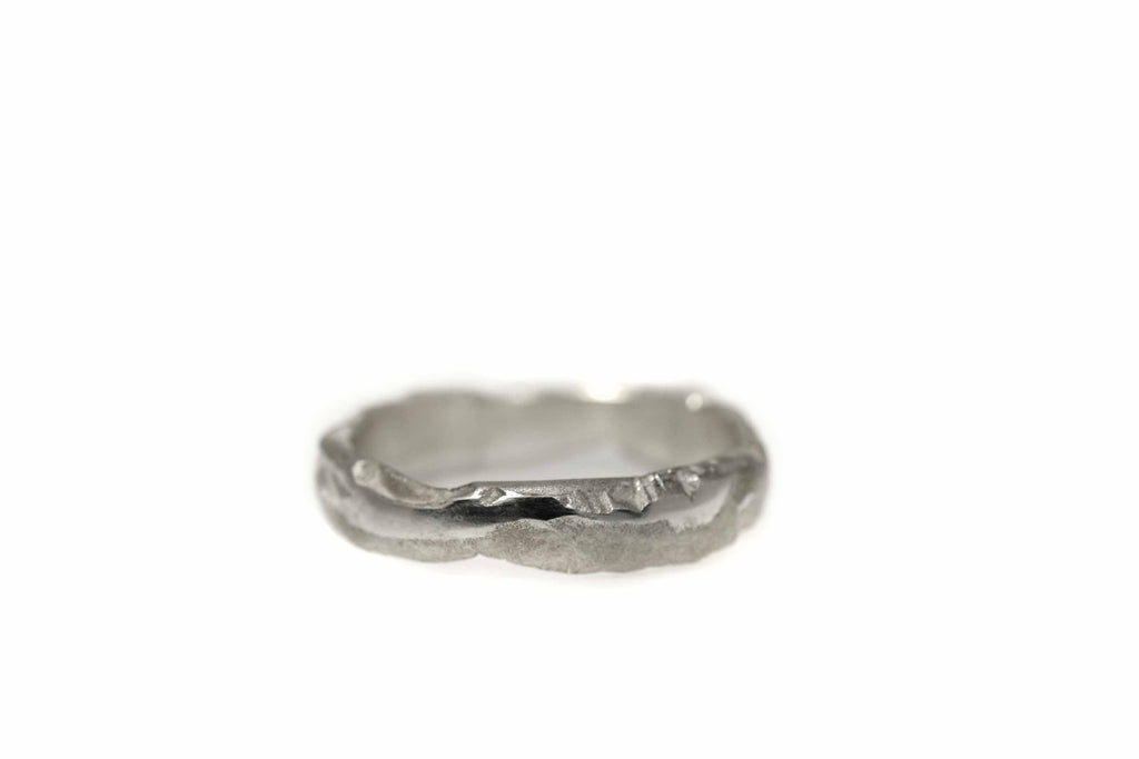organic ring Earth Canyon Wave white gold - Saagæ wedding rings & engagement rings by Liesbeth Busman