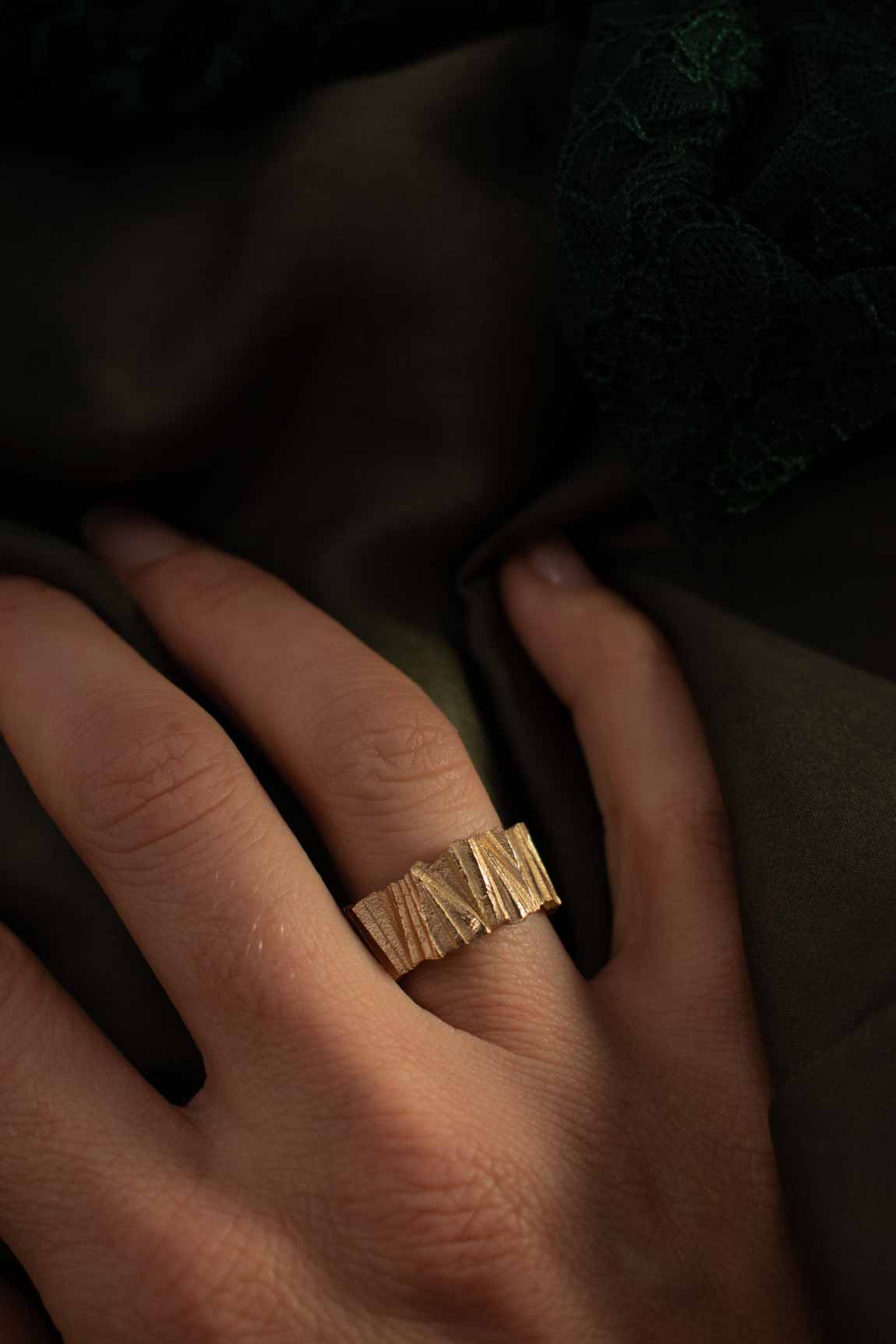 Aurora sterling silver engagement ring – Azarai