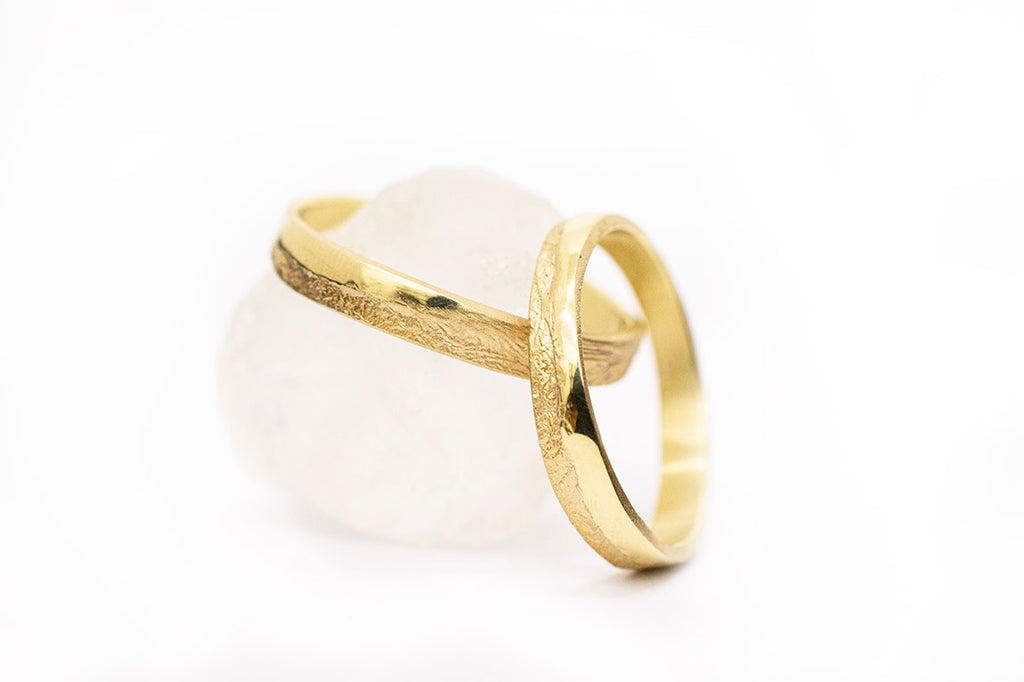 gold rings Earth Compliment - Saagæ wedding rings & engagement rings by Liesbeth Busman
