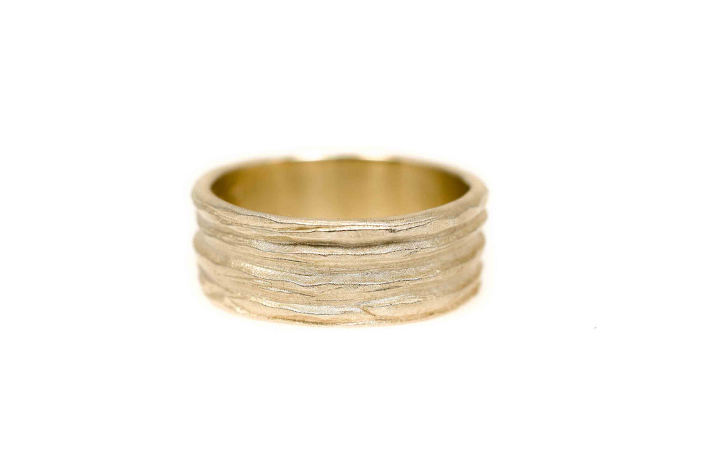 matching wedding rings Symbiosis ring Hammered rose gold - Saagæ wedding rings & engagement rings by Liesbeth Busman