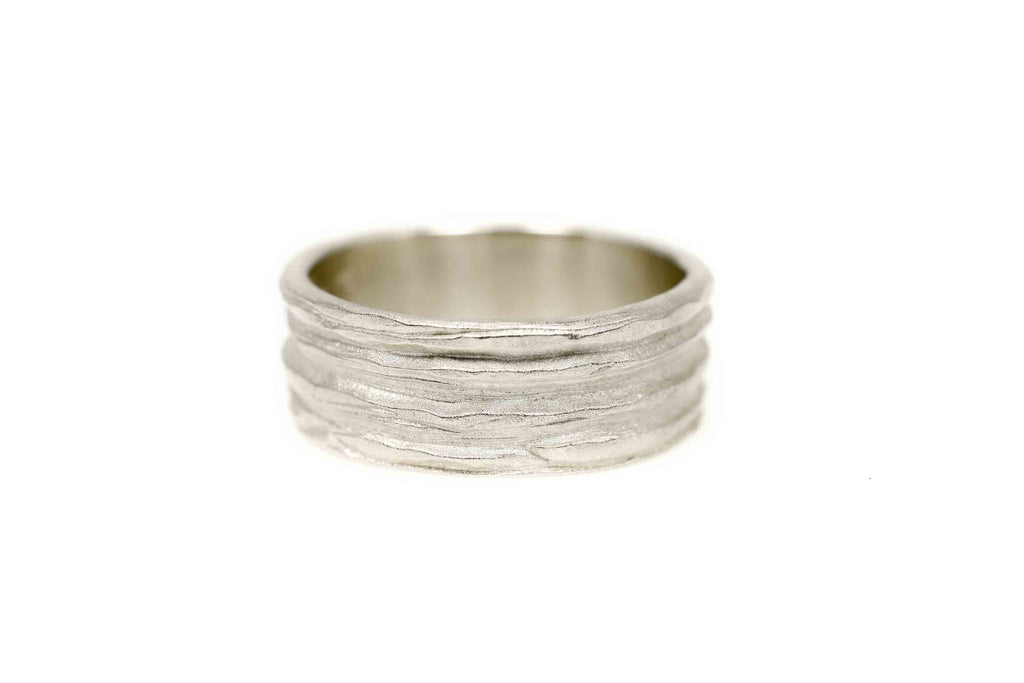 matching wedding rings Symbiosis ring Hammered silver - Saagæ wedding rings & engagement rings by Liesbeth Busman